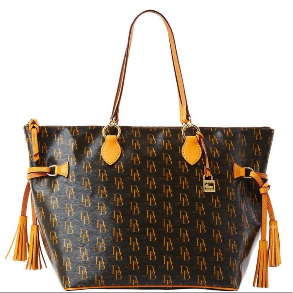 Dooney & Bourke Brown T Moro Tassel O-Ring Shopper